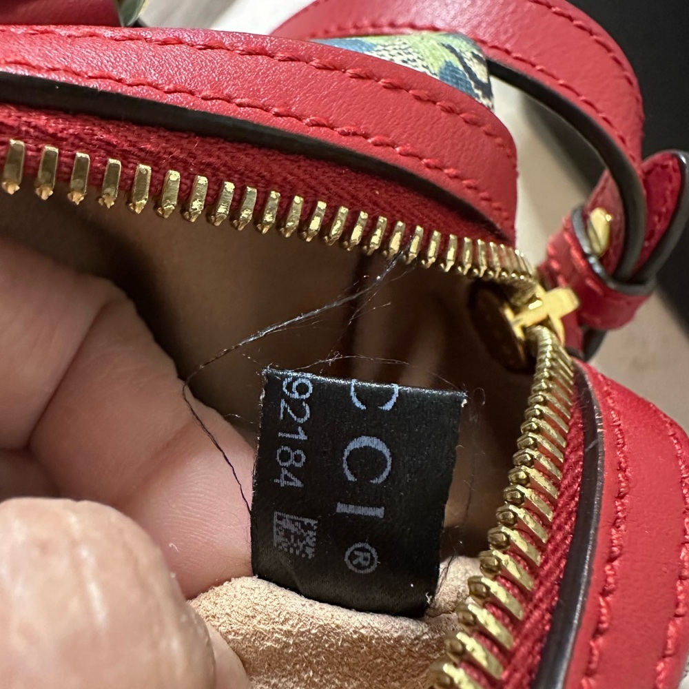 Gucci GG Blooms Mini Boston‎ Bag Red Leather Crossbody - Picture 6 of 9
